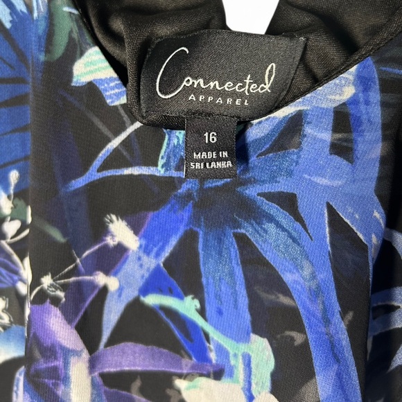 Connected Women’s Floral-Print Popover-Bodice Dress. - Picture 5 of 7